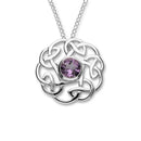 Celtic Silver Pendant CP34 Amethyst