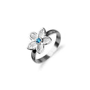 Happy Valley Silver Ring CR153 Blue CZ