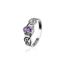 Celtic Silver Ring CR53 Amethyst