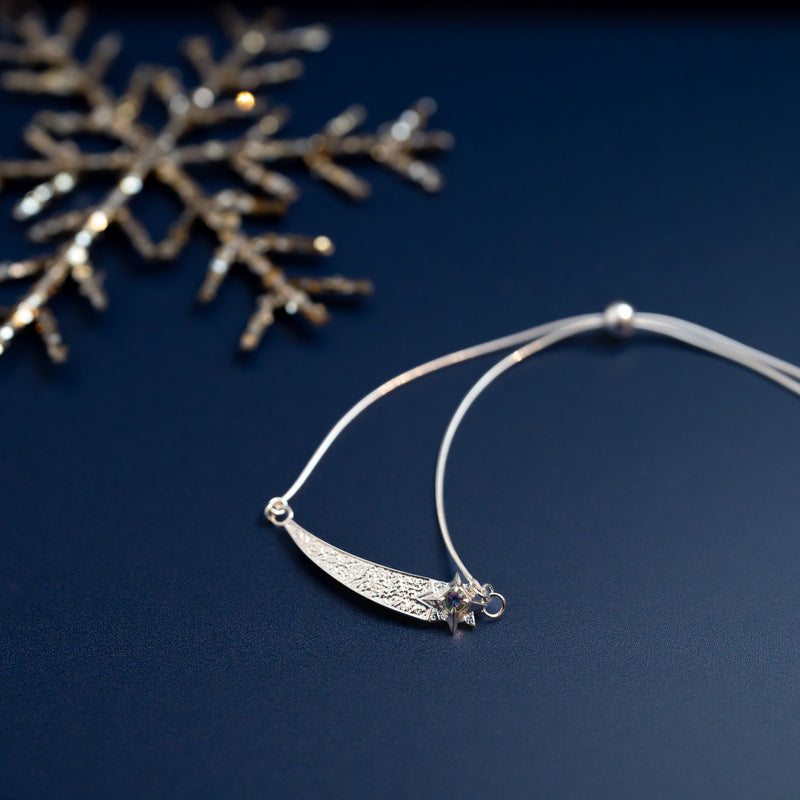 Shooting Star Sterling Silver Adjustable Slip Bracelet CBL117