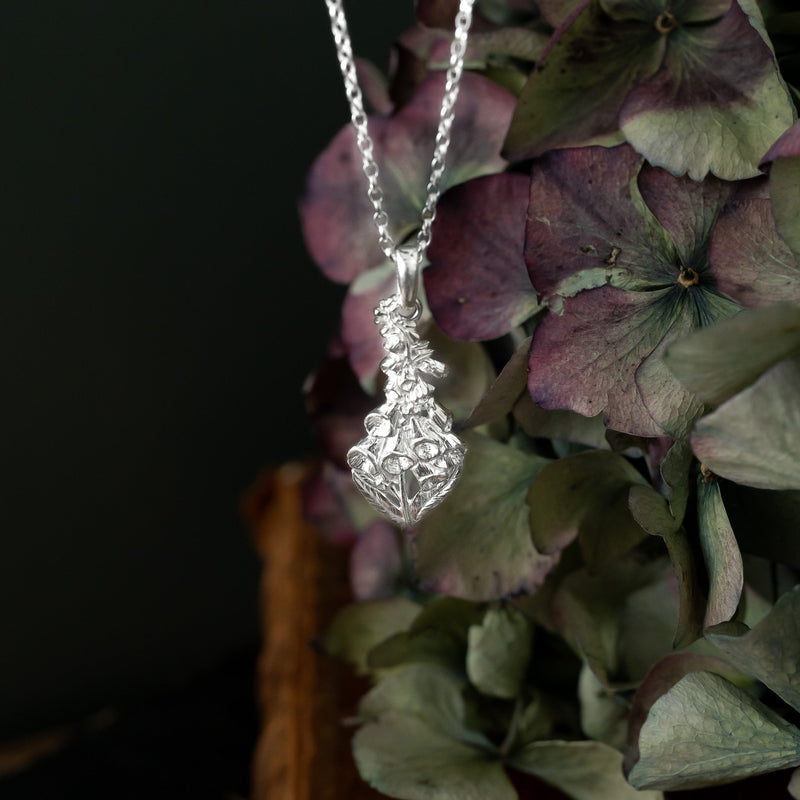 Sterling Silver Foxglove Necklace P1454