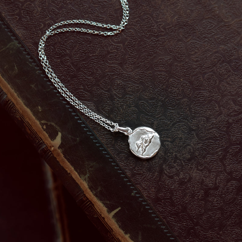 Air Element - Cloud Small Coin Talisman Necklace P1446