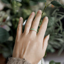 Eostre - Bifröst Silver Enamel Ring (Lime Green) ER149