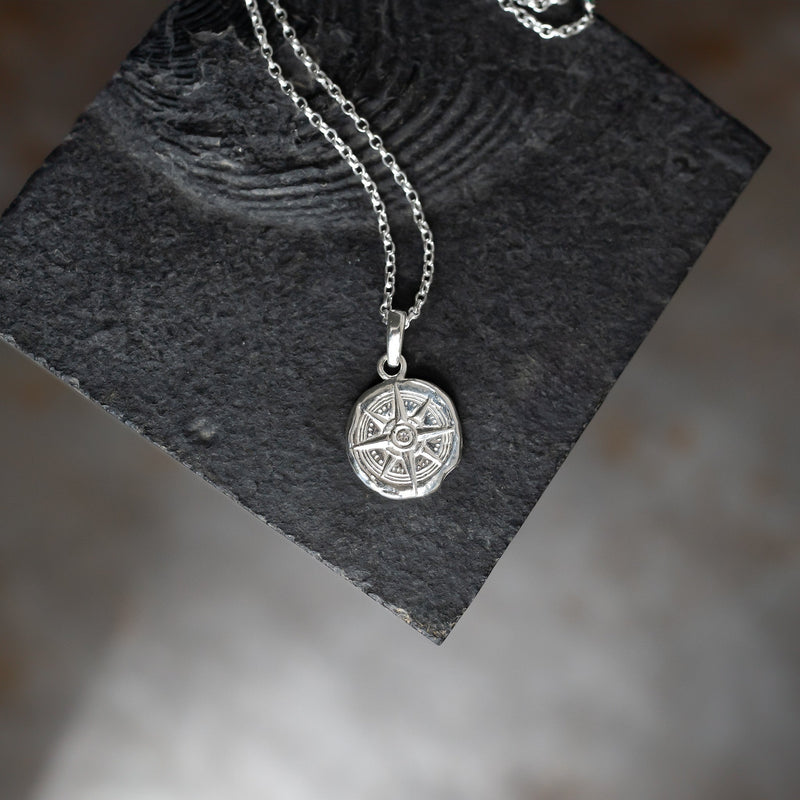 Compass - Elemental Talisman Coin Necklace P1463