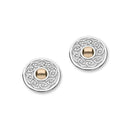 Cuillin Silver/9ct Rose Gold Earrings E1055