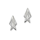 Simply Stylish Sterling Silver Triangle Stud Earrings, E1560