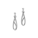 Retreat Sterling Silver Long Drop Earrings, E1682