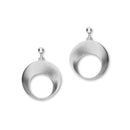Trendy Twirls Sterling Silver Circle Drop Earrings, E1813