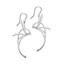 Pat Cheney Sterling Silver Long Drop Earrings, E1830