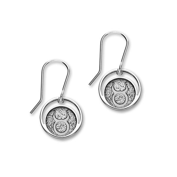 Zodiac Silver Earrings E1838 Taurus