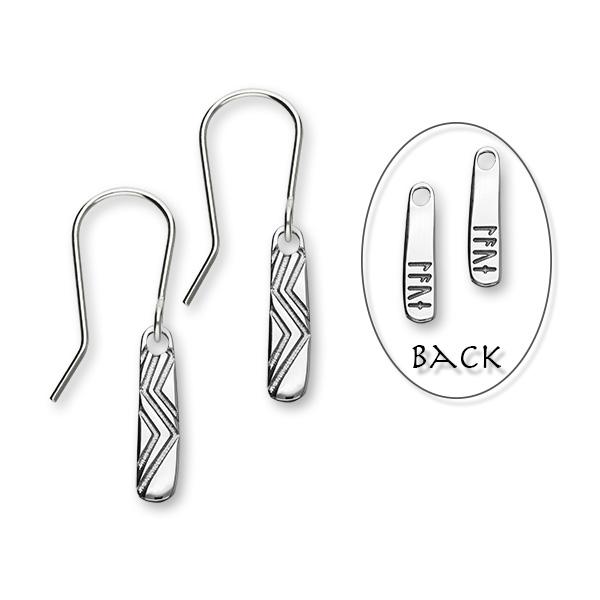 Live, Laugh, Love Sterling Silver Love Drop Earrings, E1899