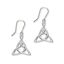 Celtic Sterling Silver Mother-Child Knot 36mm Drop Earrings, E1921