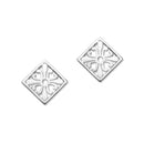 Orkney St Magnus Sterling Silver Square 305 Stud Earrings, E305