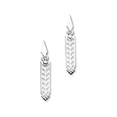 Frank Lloyd Sterling Silver Art Deco Long Drop Earrings, E609