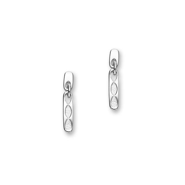 Simply Stylish Bar Sterling Silver Drop Earrings, E831