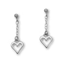 Hearts Silver Earrings E89