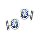 Lion Rampant Silver Cufflinks ECL107