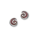 Tranquility Sterling Silver & Enamel Swirl Stud Earrings, EE291