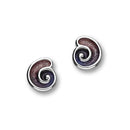 Tranquility Sterling Silver & Enamel Swirl Stud Earrings, EE291