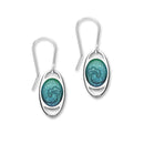 Elements Water Sterling Silver & Enamel Drop Earrings, EE510