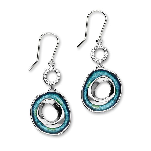 Maeshowe Enamel and Sterling Silver Single Double Drop Earrings HIS EE563