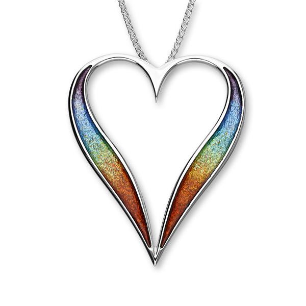 Astin Sterling Silver Heart Pendant with Enamel EP486