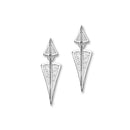 Aegean Sterling Silver Long Drop Earrings, E1816