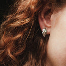 Silver Oak Leaf Stud Earrings E2069