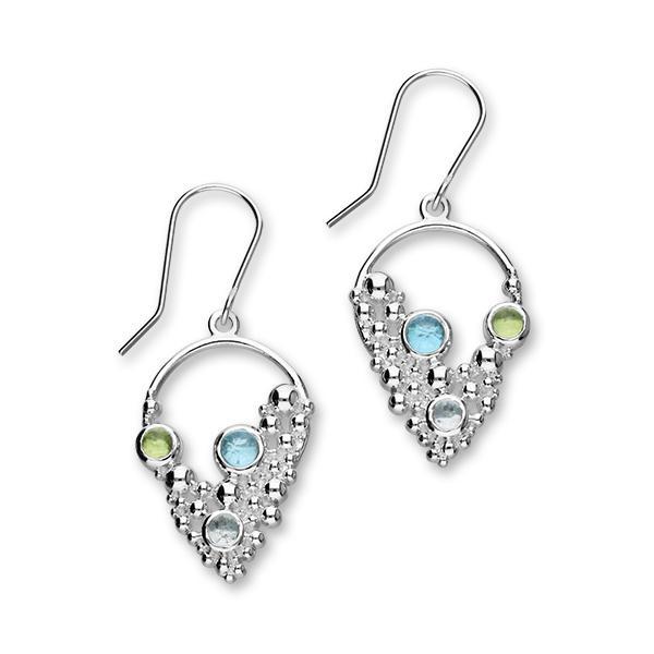 Pebbles Silver Stone Drop Earrings CE449
