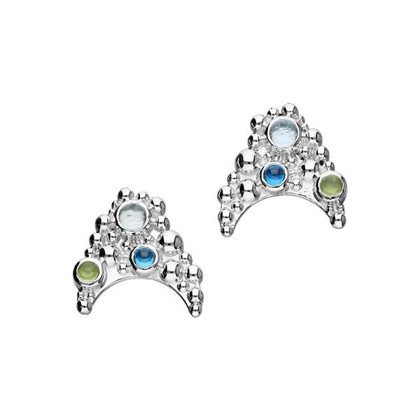 Pebbles Silver Stone Stud Earrings CE452
