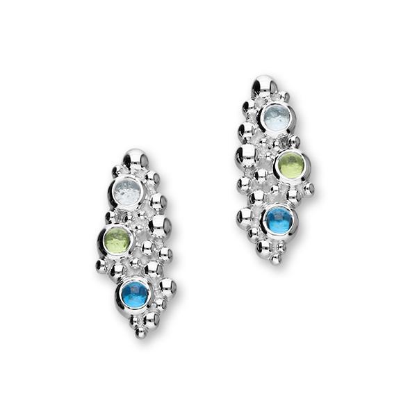 Pebbles Silver Stone Stud Earrings CE454