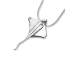 Ray Silver Green CZ Pendant FCP 1
