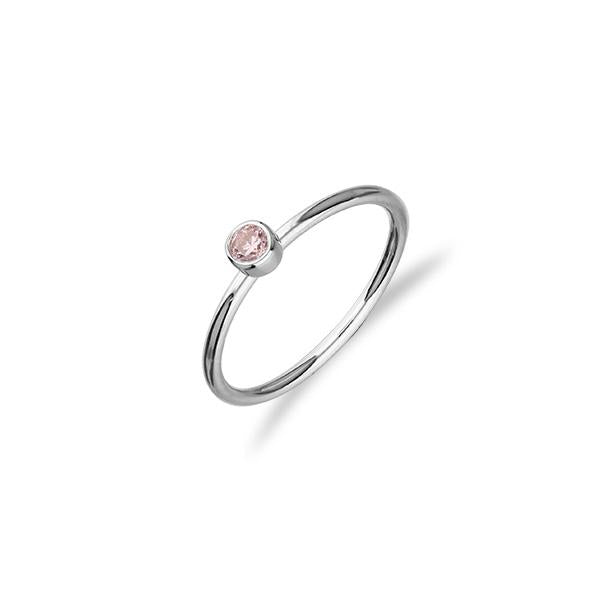 Indie Silver CZ Ring Pink CZ FCR 1