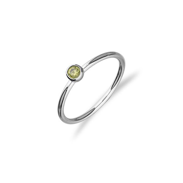 Indie Silver CZ Ring Yellow CZ FCR 1