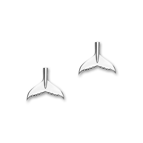 Humpback Fluke Silver Earrings FE 39