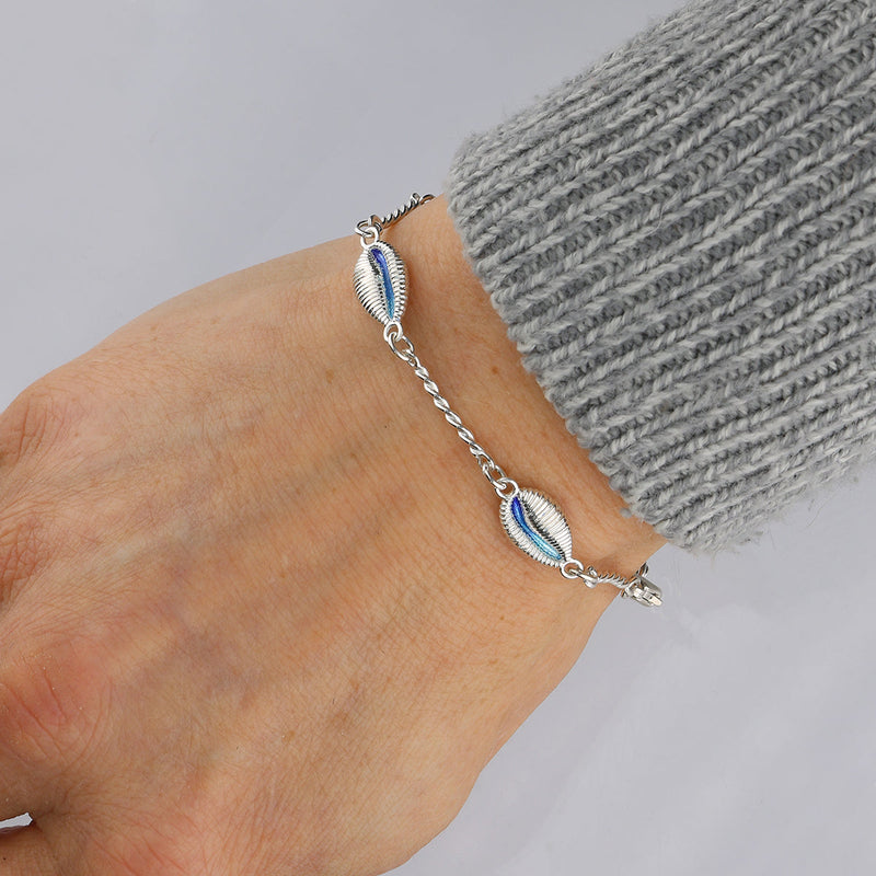 Groatie Buckie Enamelled Large Silver Bracelet FEBL 2