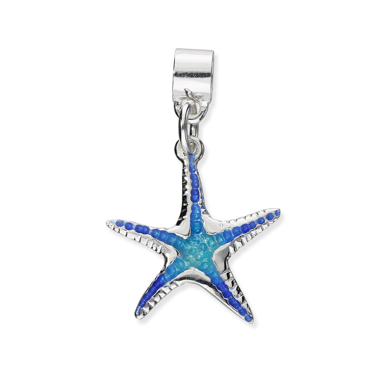 Starfish Enamelled Silver Charm FEC 11