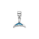 Bottlenose Dolphin Fluke Silver Charm FEC 1