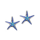Starfish Enamelled Silver Stud Earrings FEE 18