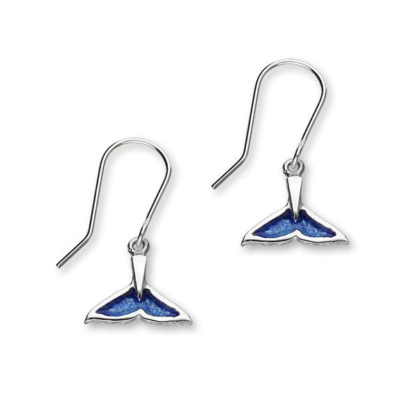 Orca Fluke Enamelled Silver Earrings FEE 4