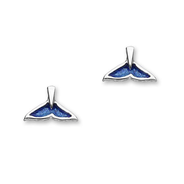 Orca Fluke Enamelled Silver Earrings FEE 6