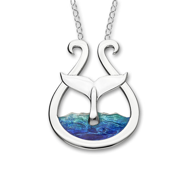 Orca Fluke Enamelled Silver Necklet FEN 1