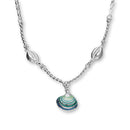 Groatie Buckie & Venus Shell Enamelled Silver Necklet FEN 3