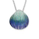 Cockle Shell Large Enamelled Silver Pendant FEP 9