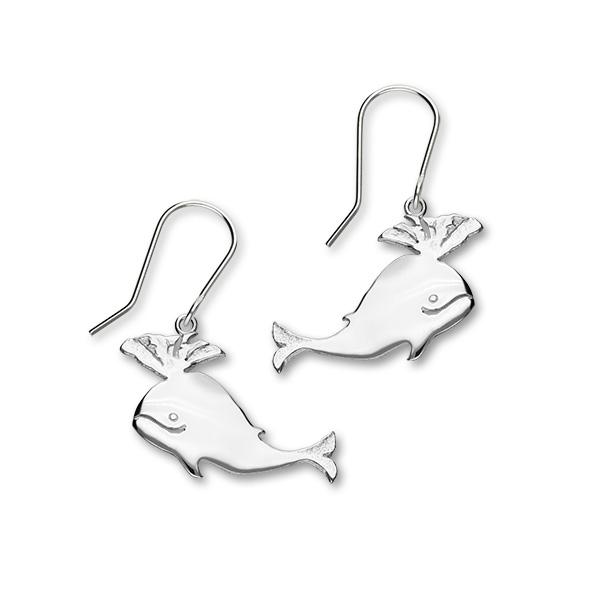 Smiley Whale Silver Earrings FE 31