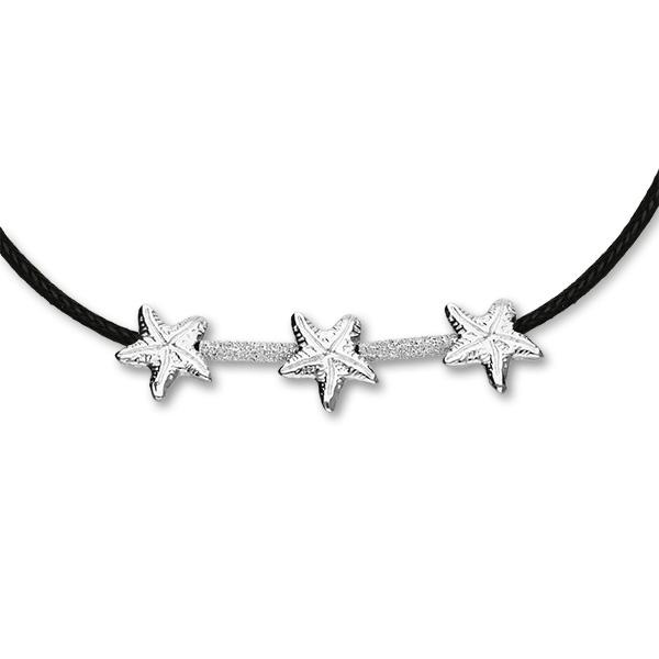 Triple Starfish Silver Necklet FN 6