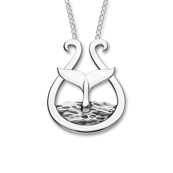 Orca Fluke Silver Necklet FN 7