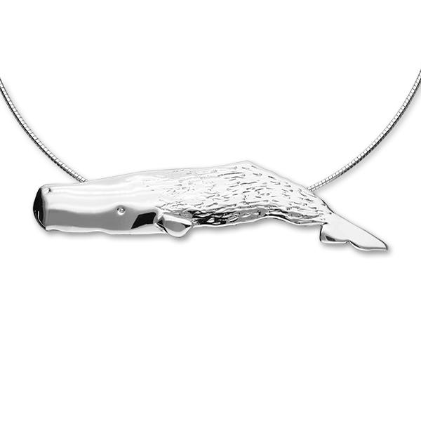 Sperm Whale Silver Pendant FP 7 - W