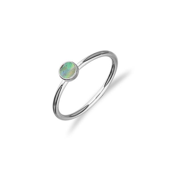 Indie Silver Stone Ring - Abalone FSR 2
