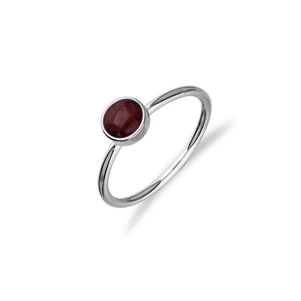 Indie Silver Stone Ring Garnet FSR 4